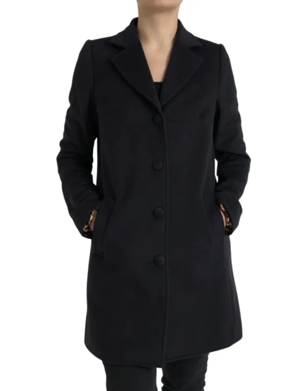 Elegant Virgin Wool Blend Black Blazer sold by Louxly