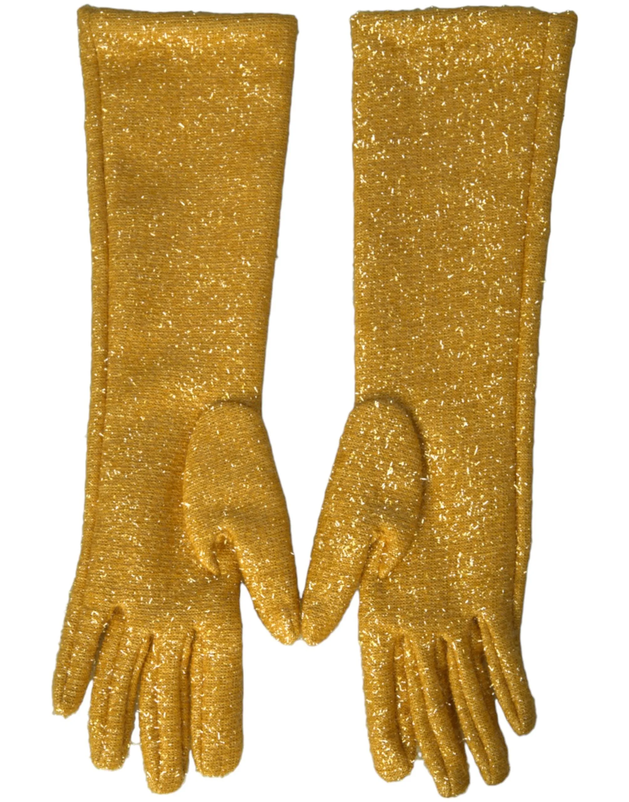 Gold Lurex Fantasia Mid Arm Length Gloves sold by Louxly product image thumbnail 3