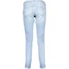 Light Blue Cotton Women Jeans sold by Louxly