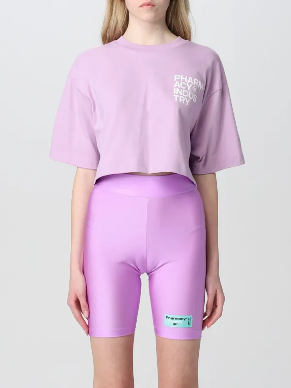 Chic Purple Logo Cotton Tee sold by Louxly