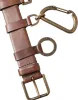 Brown Calf Leather Gold Metal Buckle Belt Men sold by Louxly