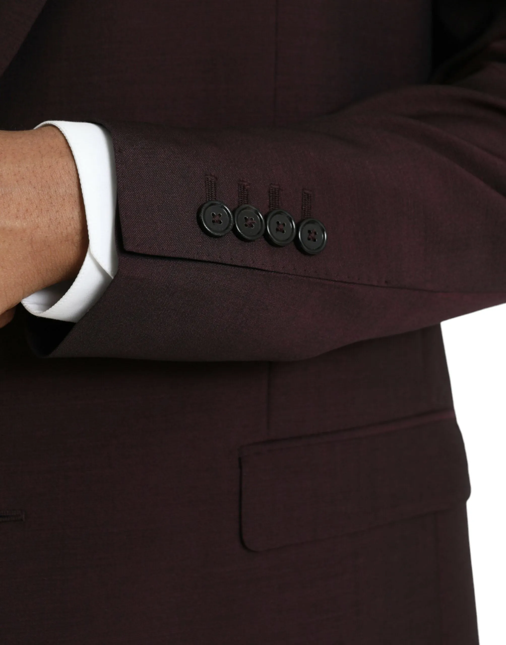 Maroon Wool MARTINI Formal 3 Piece Suit sold by Louxly product image thumbnail 5