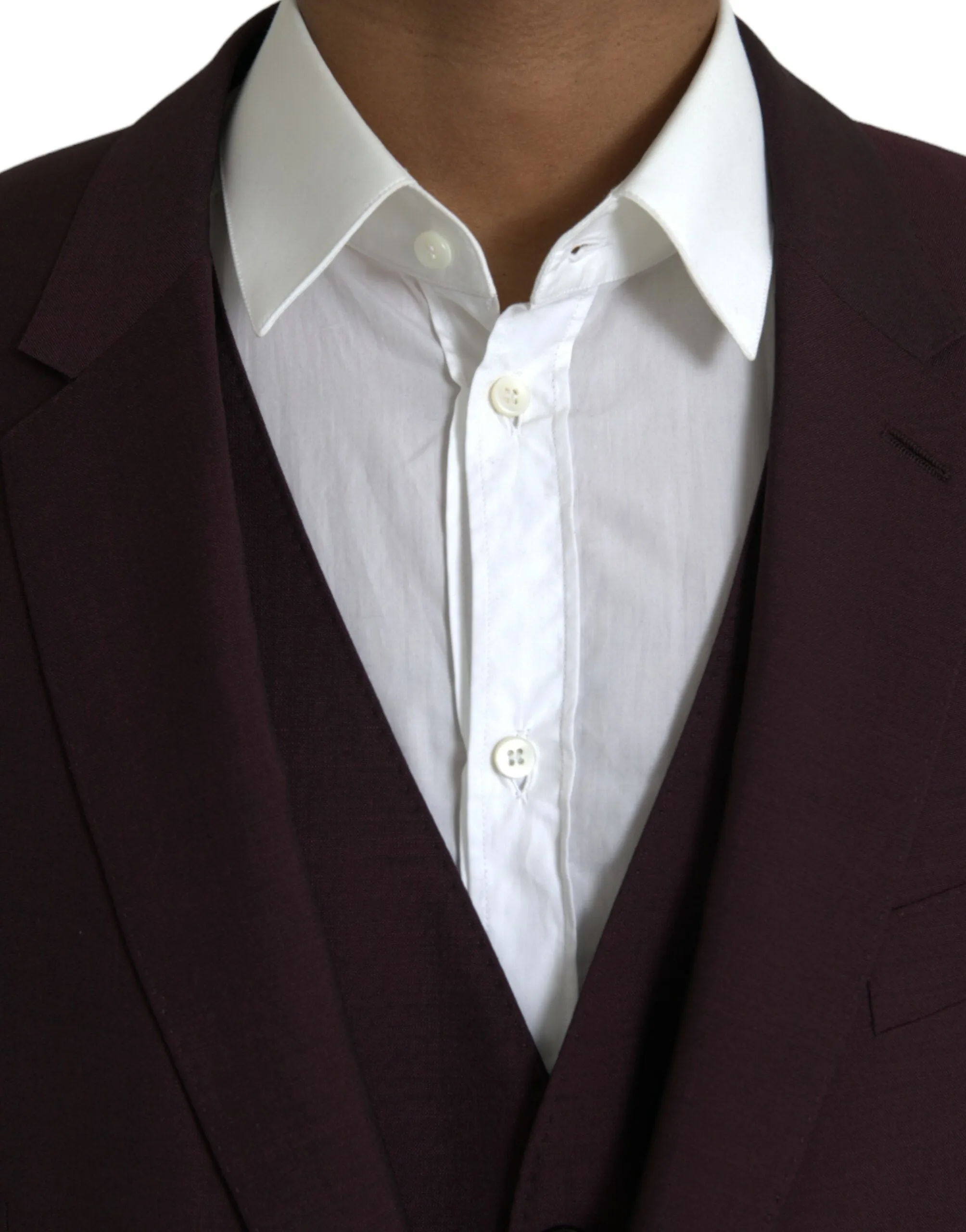 Maroon Wool MARTINI Formal 3 Piece Suit sold by Louxly product image thumbnail 4