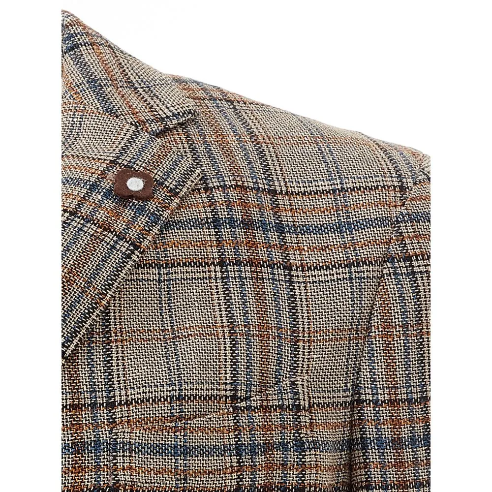 Lardini Elegant Multicolor Linen Jacket sold by Louxly product image thumbnail 3