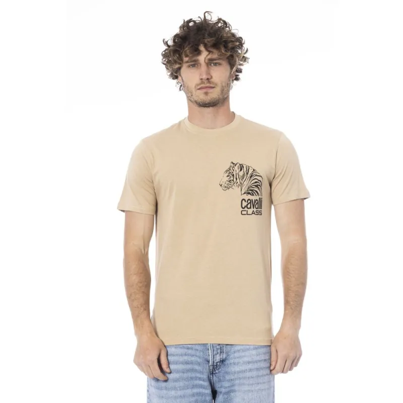 Beige Cotton Men T-Shirt sold by Louxly