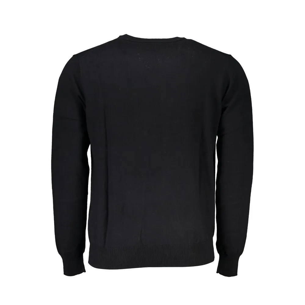 Elegant V-Neck Embroidered Black Sweater sold by Louxly product image thumbnail 2
