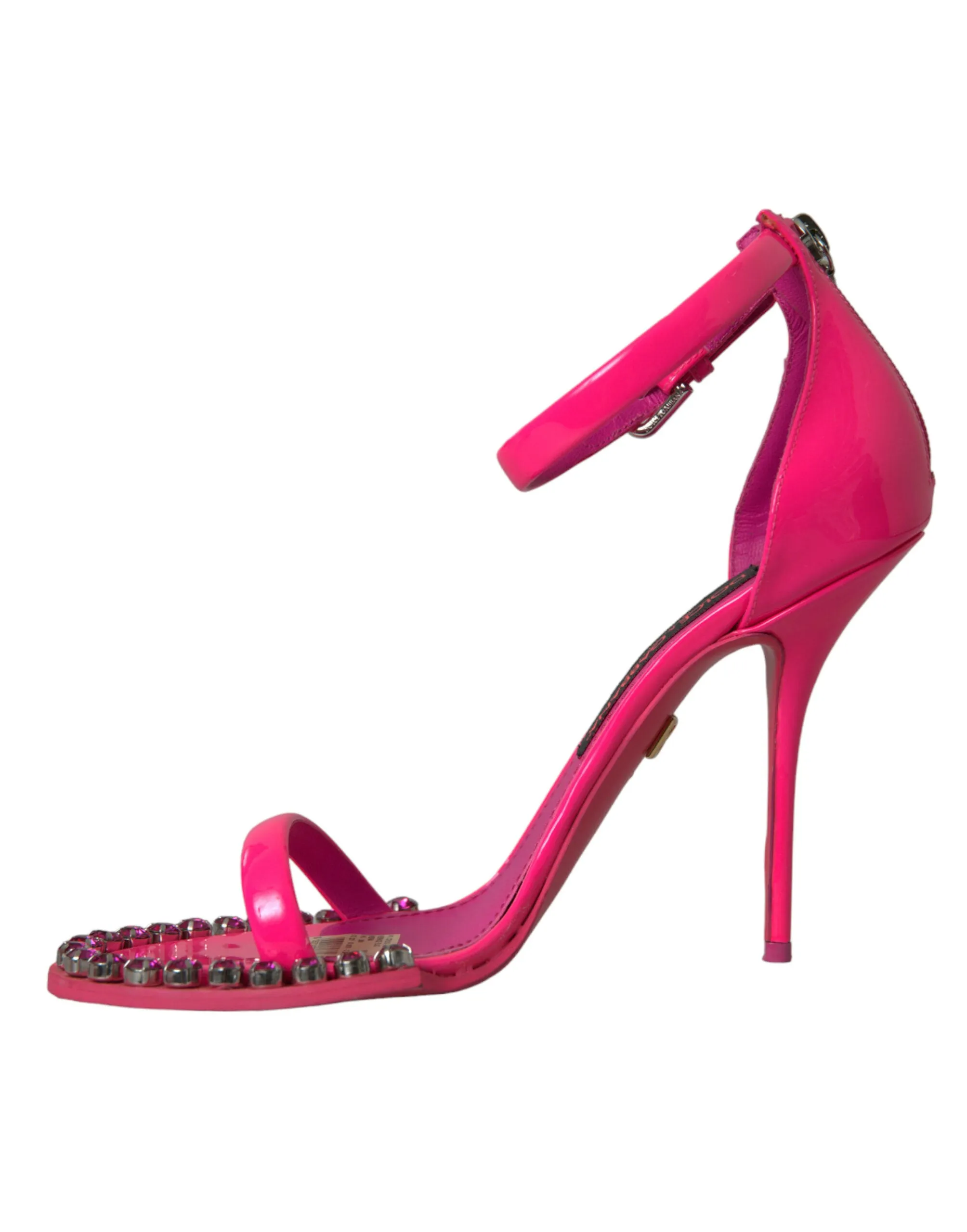 Pink Leather Crystal Heels Sandals Shoes sold by Louxly product image thumbnail 5
