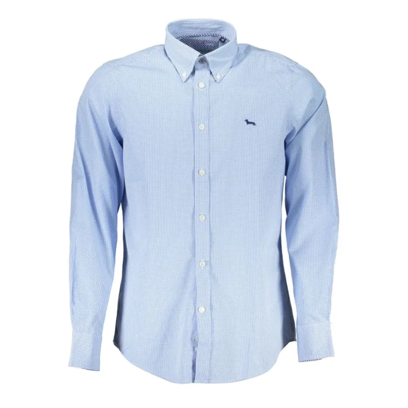 Elegant Light Blue Long Sleeve Cotton Shirt sold by Louxly