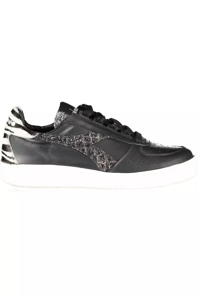 Black Leather Womens Sneaker sold by Louxly