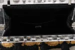 Black Tassel Gold Baroque Crystal Evening Clutch sold by Louxly