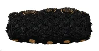 Black Tassel Gold Baroque Crystal Evening Clutch sold by Louxly