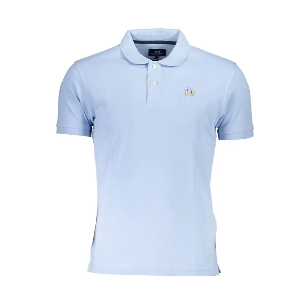 Light Blue Cotton Polo Shirt sold by Louxly