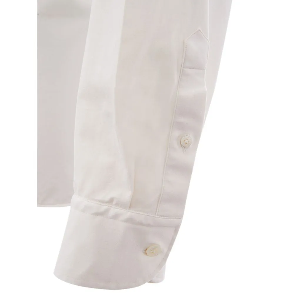 Elegant White Cotton Men's Shirt sold by Louxly product image thumbnail 4