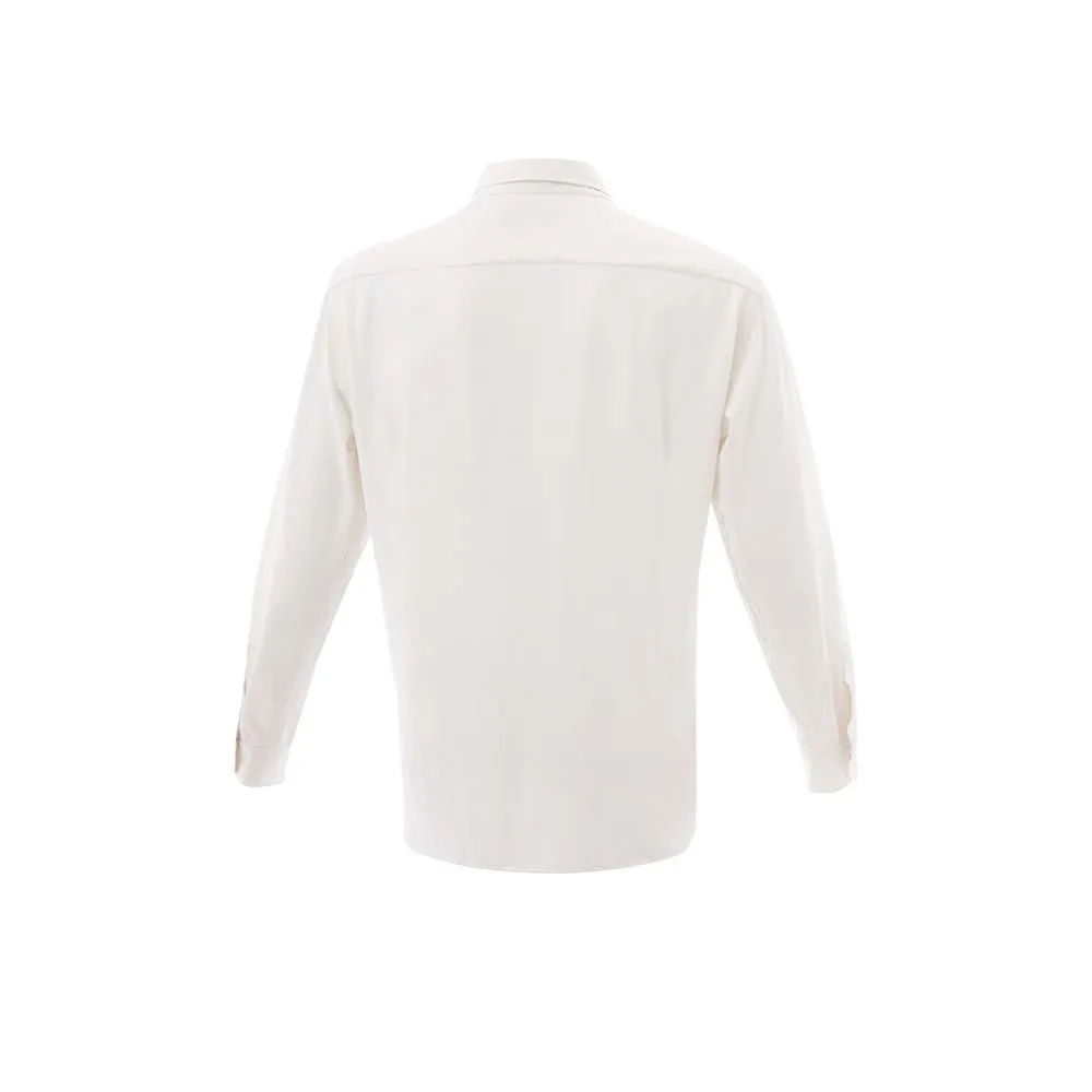 Elegant White Cotton Men's Shirt sold by Louxly product image thumbnail 2