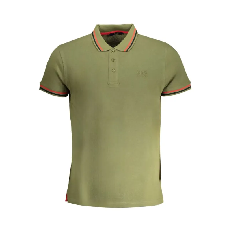 Green Cotton Polo Shirt sold by Louxly