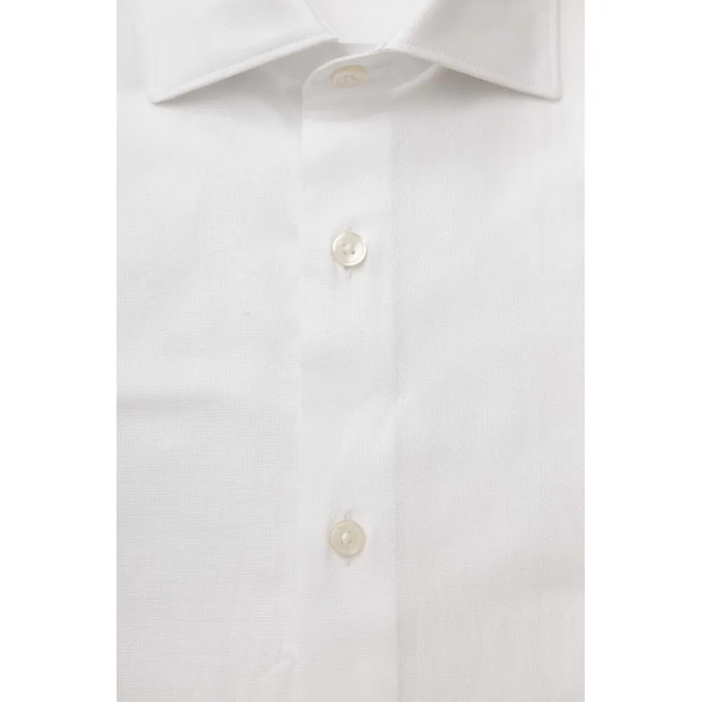 Elegant White Cotton French Collar Shirt sold by Louxly product image thumbnail 4