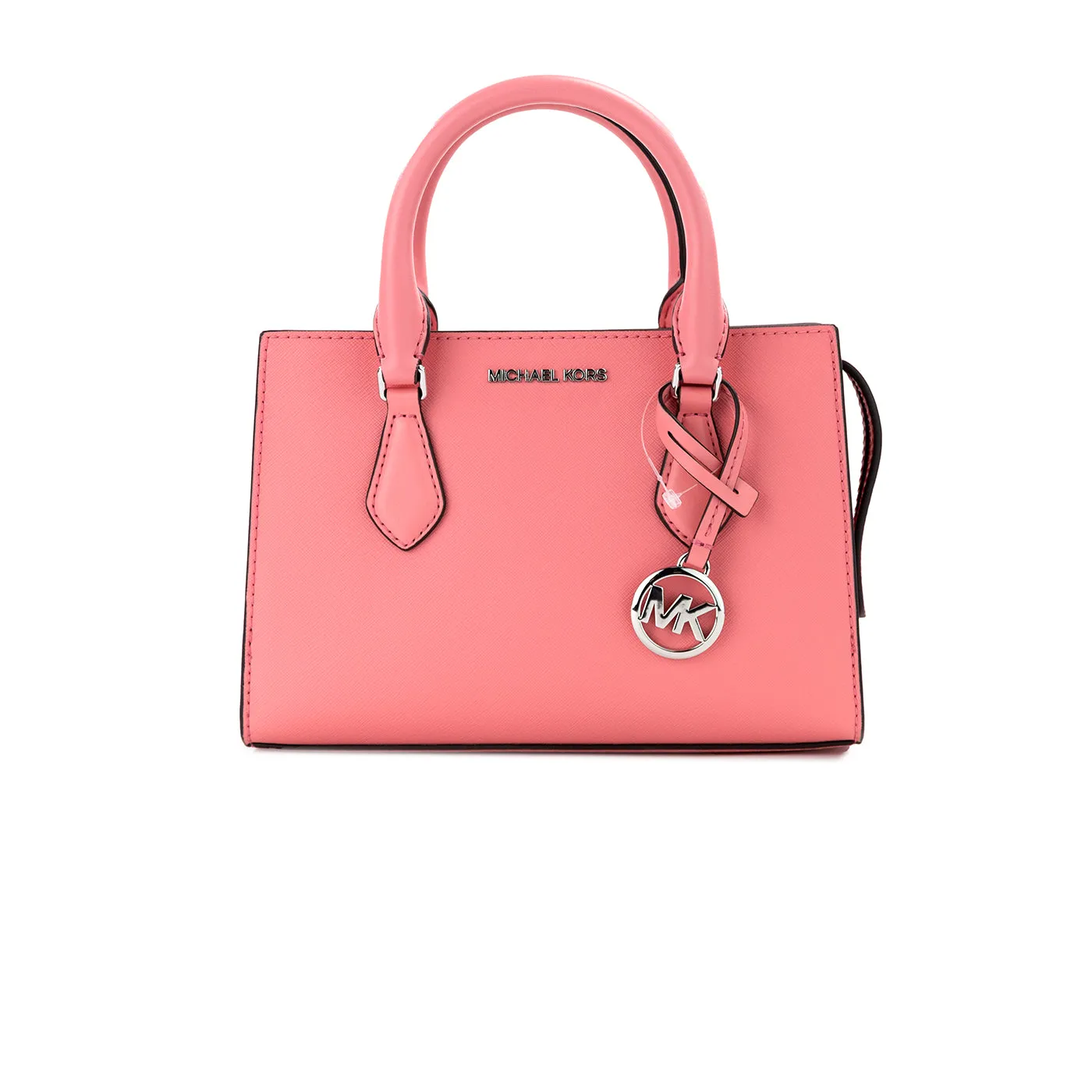 Sheila Small Tea Rose Vegan Leather Center Zip Satchel Purse