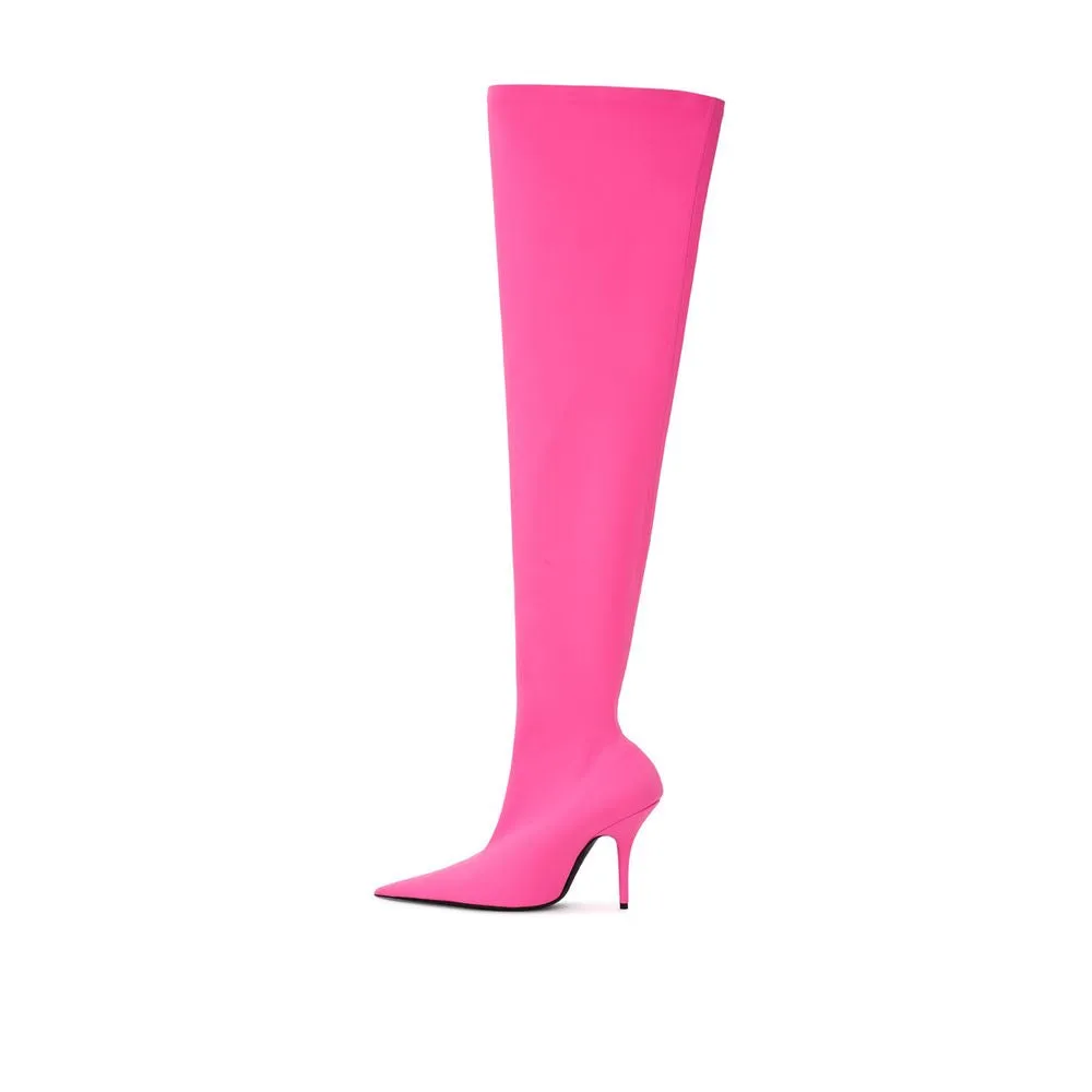 Elegant Pink Polyester Ankle Boots sold by Louxly product image thumbnail 3