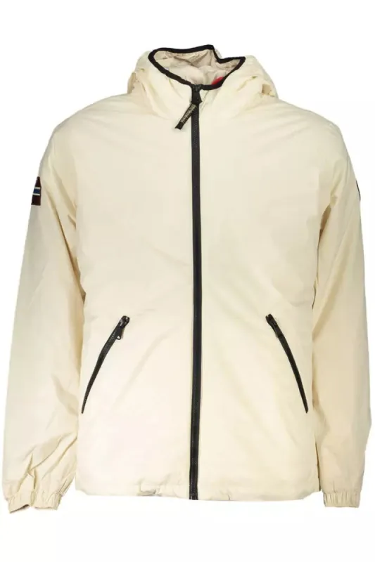 White Polyamide Men Jacket sold by Louxly