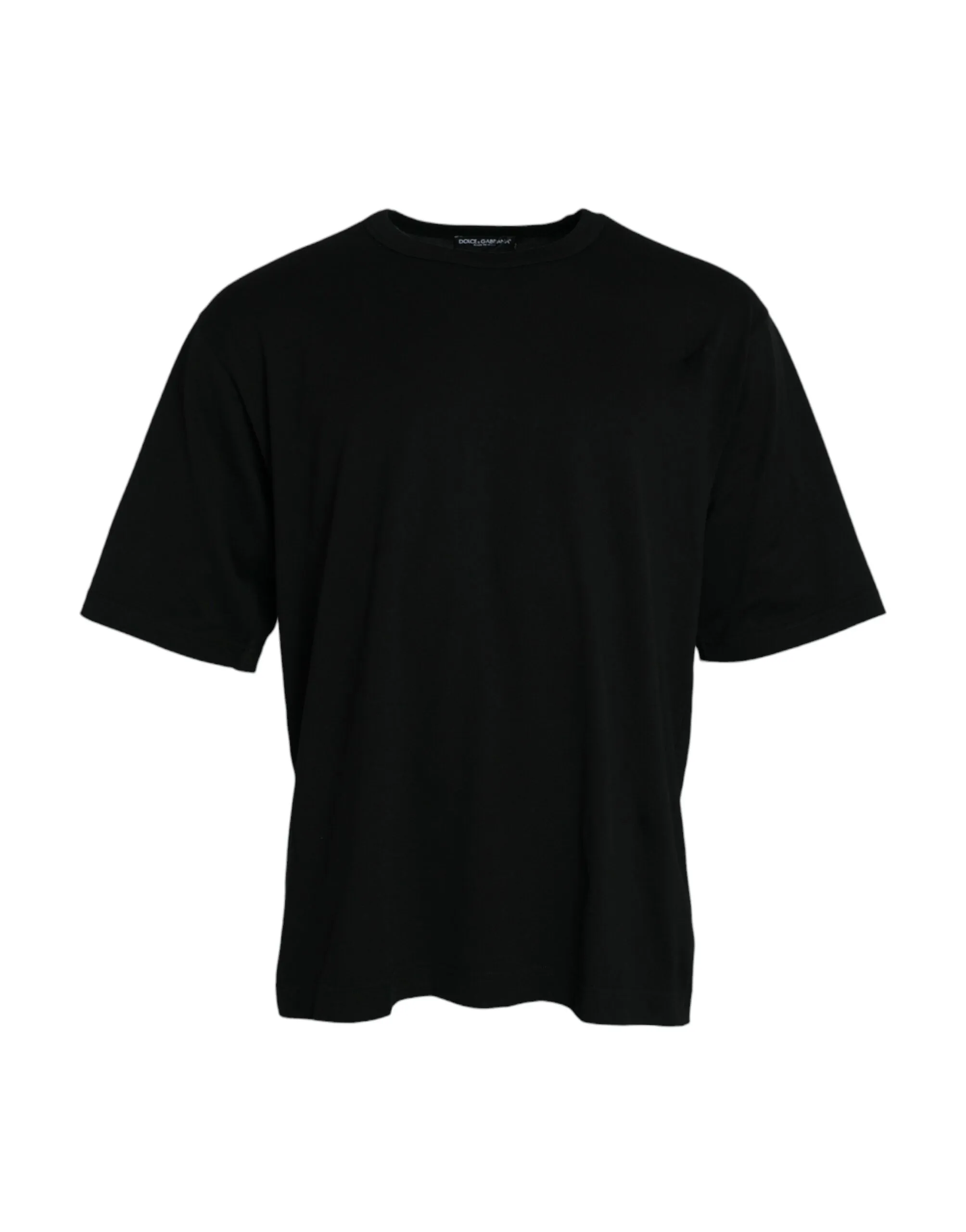Black Logo Embossed Crew Neck Short Sleeves T-shirt sold by Louxly
