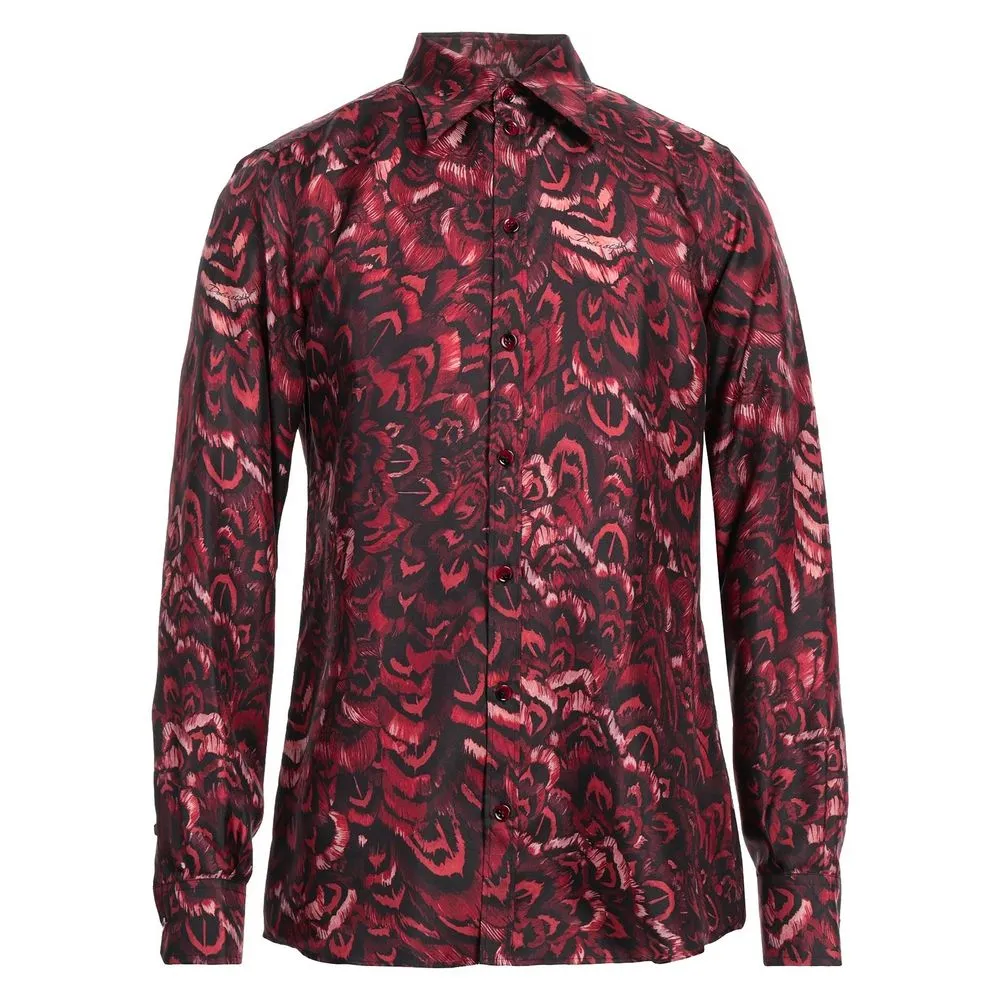 Elegant Pink Silk Men's Shirt sold by Louxly