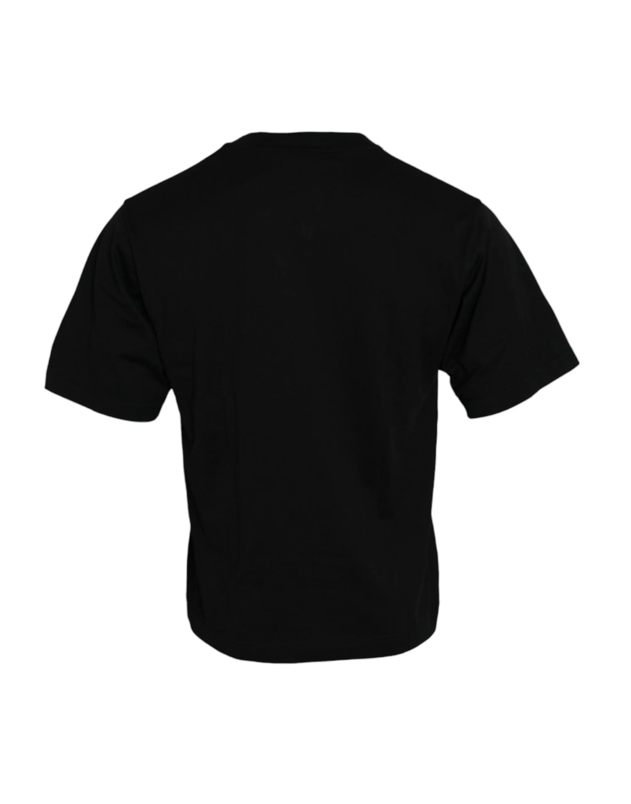 Black Embellished Cotton Crew Neck T-shirt sold by Louxly product image thumbnail 2