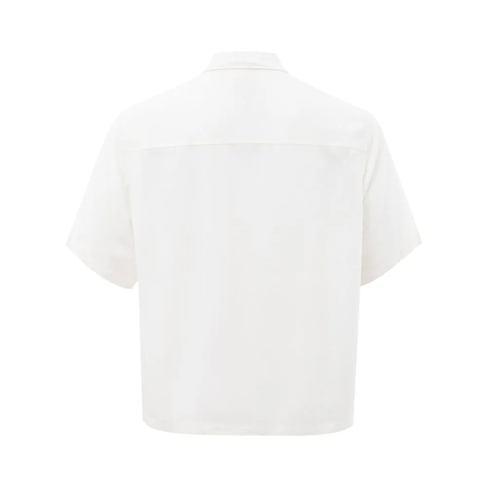 Elegant White Viscose Shirt for Men sold by Louxly product image thumbnail 2