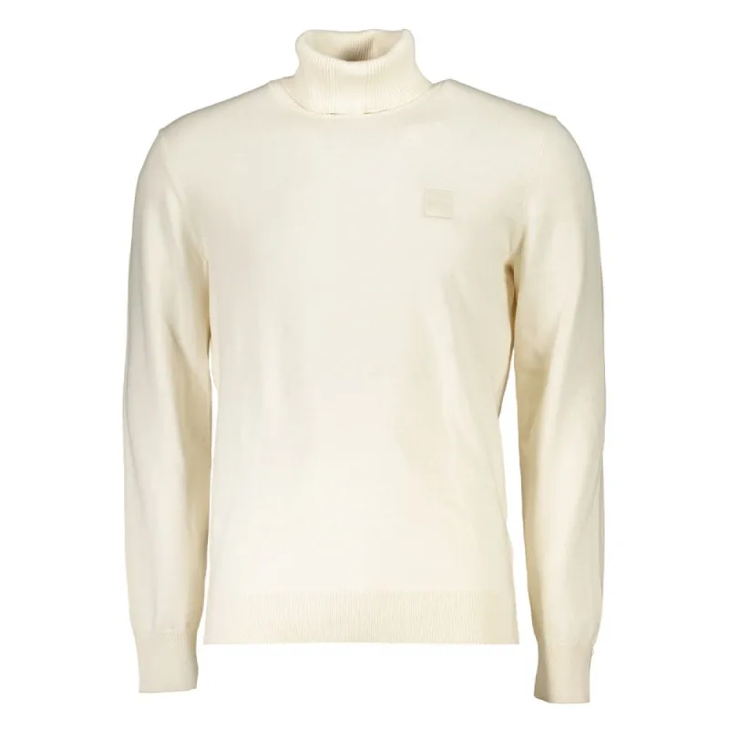 White Cotton Men Sweater sold by Louxly