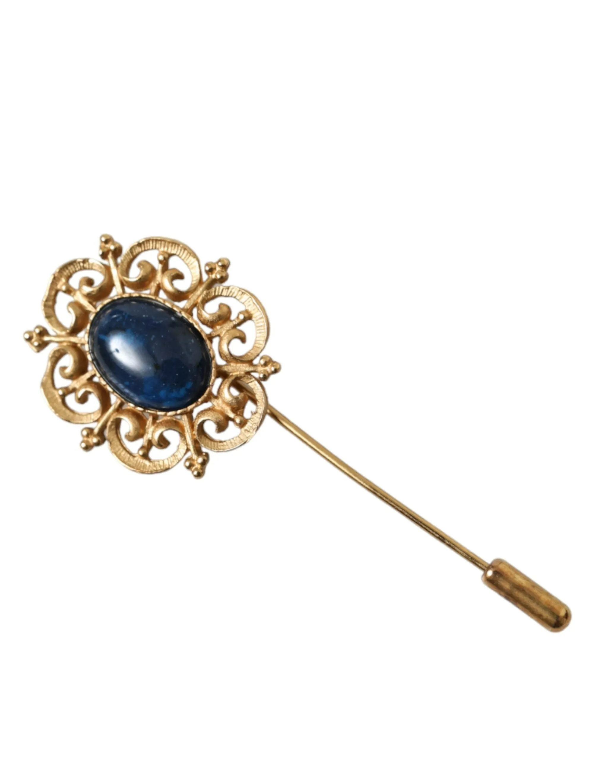 Elegant Gold Tone Silver Pin Brooch sold by Louxly