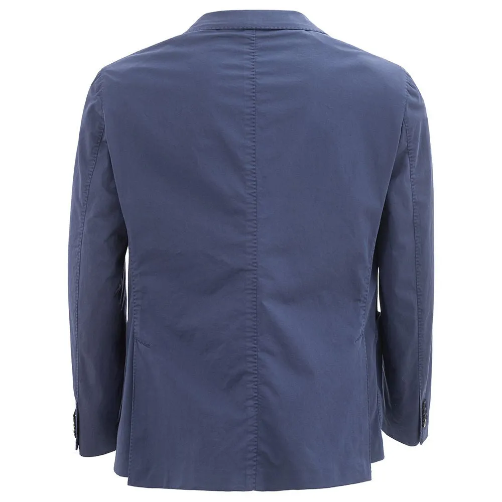 Elegant Blue Cotton Jacket sold by Louxly product image thumbnail 2