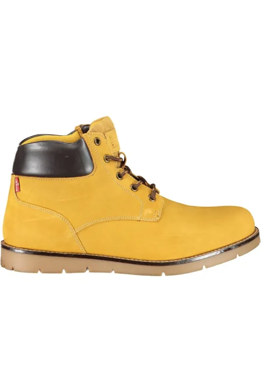 Yellow Leather Men Boot sold by Louxly