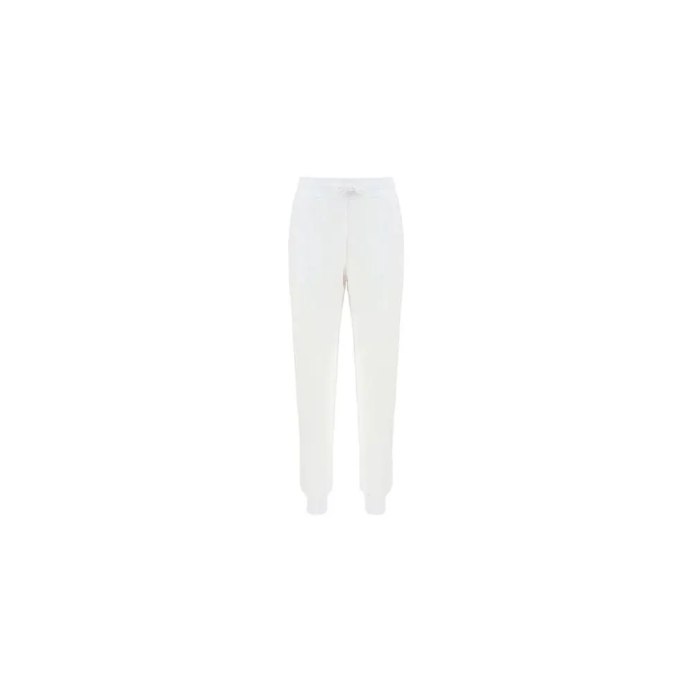 Chic White Cotton Pants with Rainbow Accents sold by Louxly