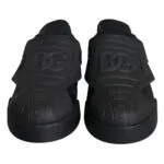 Black Leather Slip On Low Top Sneakers Shoes sold by Louxly product image thumbnail 2