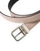 Beige Suede Leather Silver Buckle Belt Men sold by Louxly