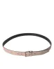 Beige Suede Leather Silver Buckle Belt Men sold by Louxly
