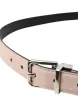 Beige Suede Leather Silver Buckle Belt Men sold by Louxly