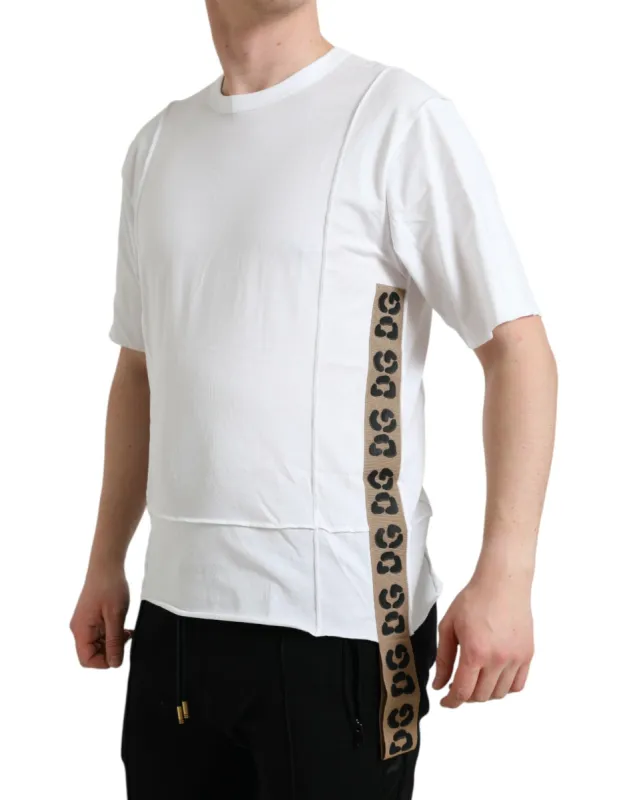 White Logo Crew Neck Short Sleeves T-shirt sold by Louxly