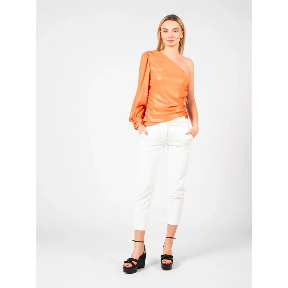 Chic Orange Laminated Blouse sold by Louxly product image thumbnail 3