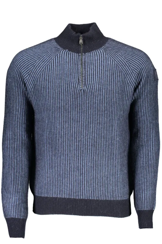 Blue Wool Men Sweater sold by Louxly