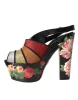 Multicolor Floral Crystal Platform Sandals Shoes sold by Louxly