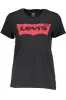 Chic Black Cotton Tee with Iconic Print sold by Louxly