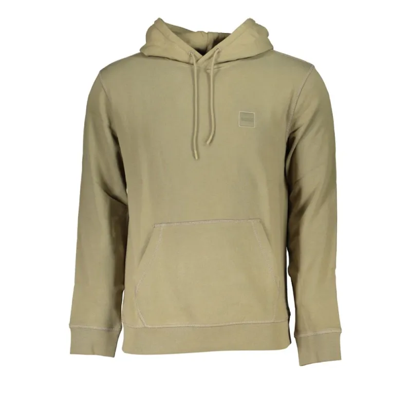 Elegant Green Hooded Long Sleeve Sweatshirt sold by Louxly
