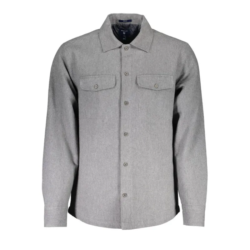 Gray Cotton Men Shirt sold by Louxly