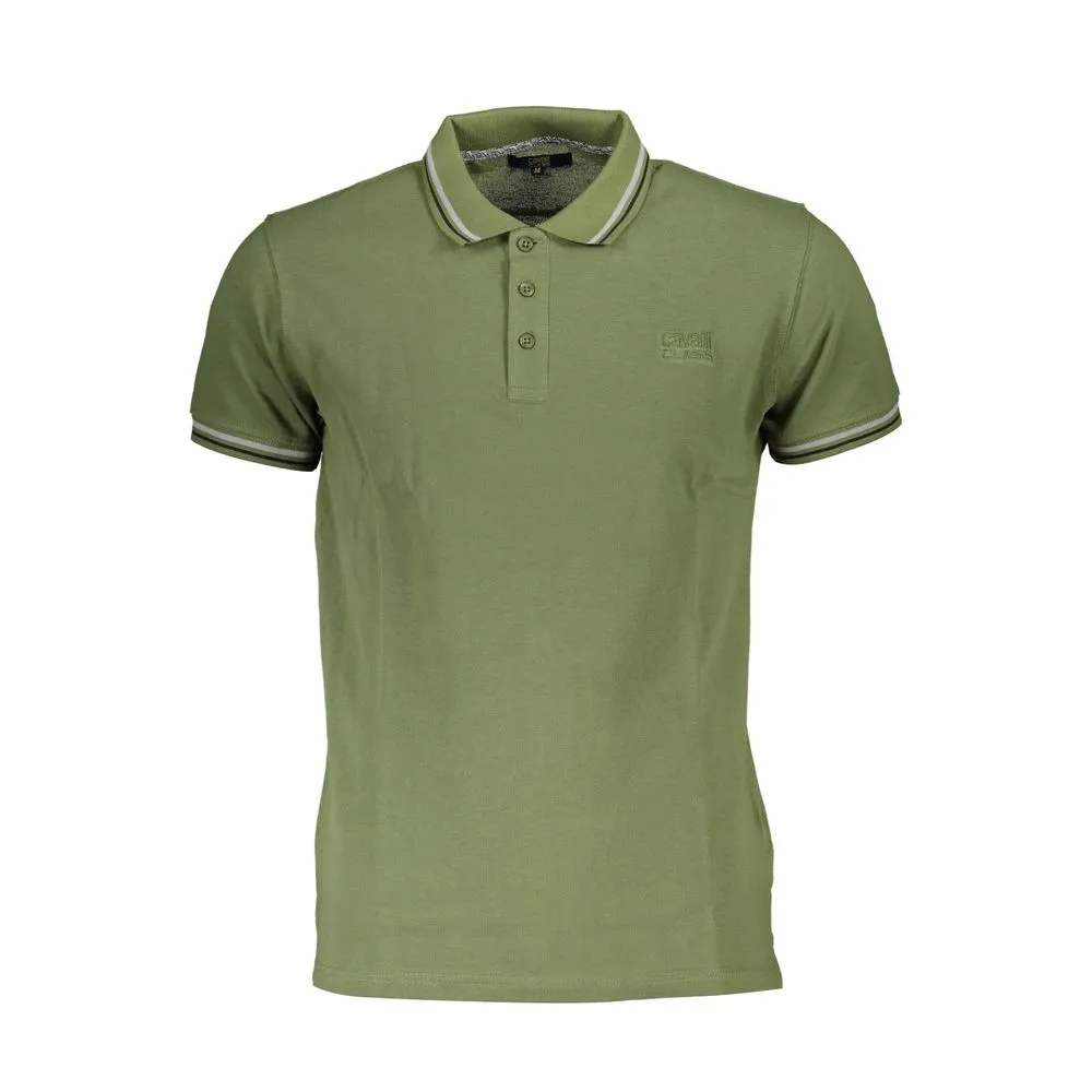 Green Cotton Polo Shirt sold by Louxly