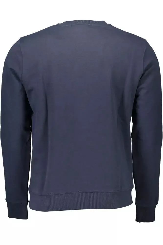 Classic Blue Cotton Sweatshirt with Logo sold by Louxly product image thumbnail 2