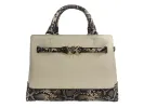 Reed Large Snake Skin Belted Satchel Crossbody Bag sold by Louxly