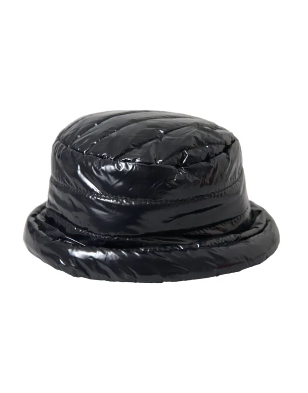 Black Quilted Faux Leather Bucket Hat Men sold by Louxly