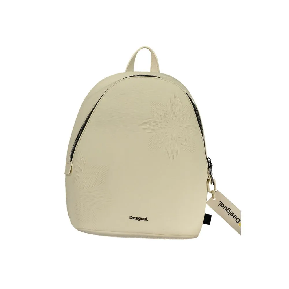 Chic White Contrast Detail Backpack sold by Louxly