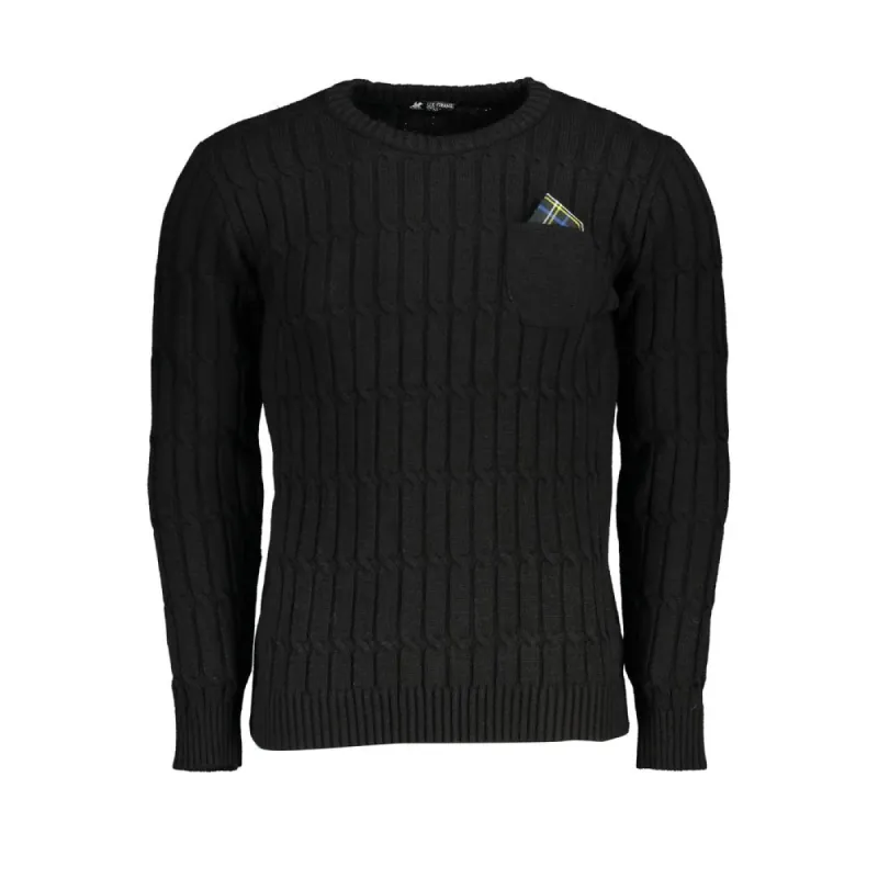 Twisted Crew Neck Sweater with Contrast Details sold by Louxly