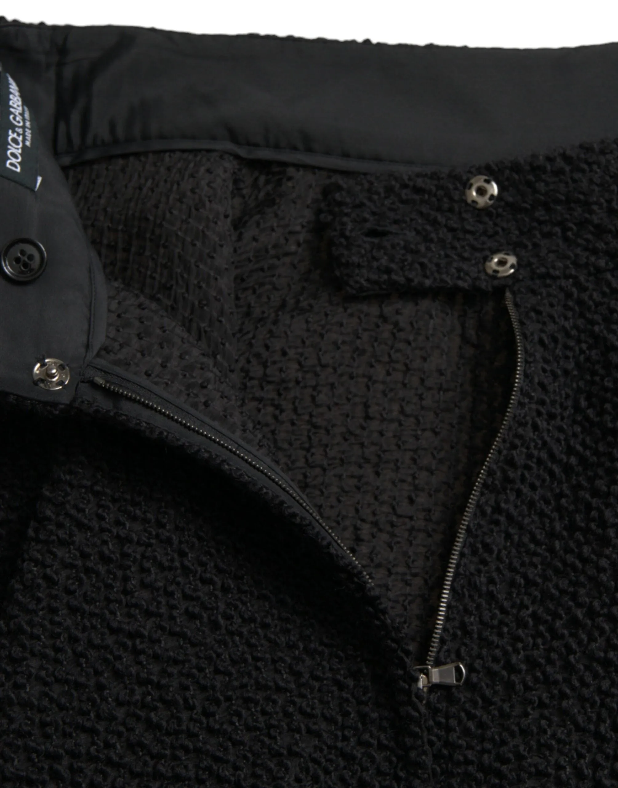 Black High Waist A-line Knee Length Skirt sold by Louxly product image thumbnail 5